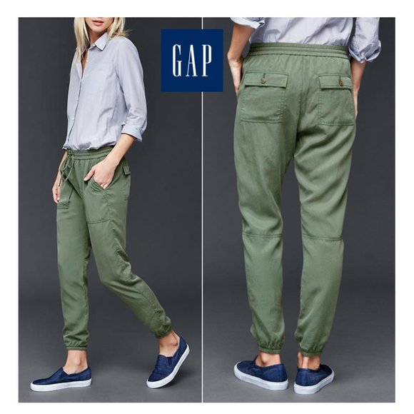 GAP Pants - GAP Green Tencel Utility Joggers - S